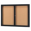 Aarco Aarco Products DCC4836RBK 36 in. W x 48 in. H Enclosed Aluminum Bulletin Board - Black DCC4836RBK